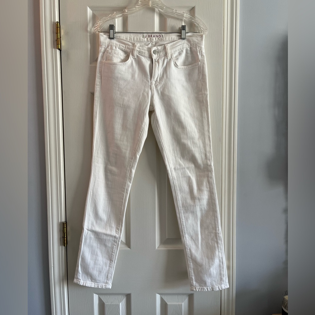 J Brand White Skinny Leg Jeans